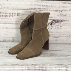 Brown heeled boots